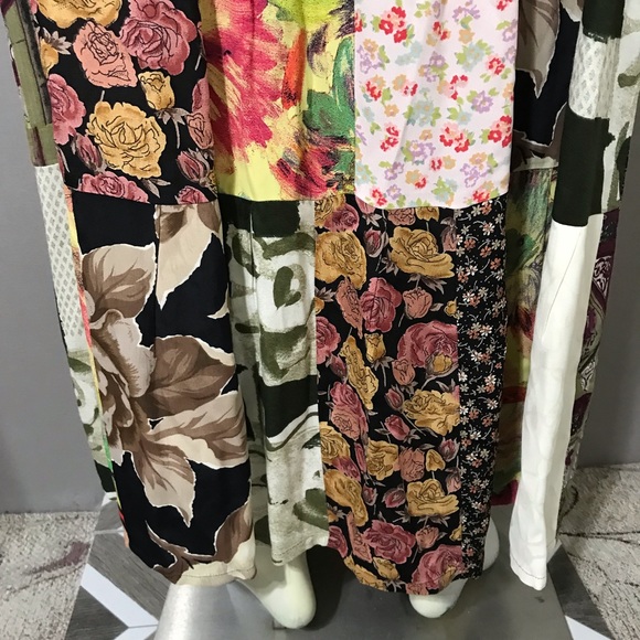 Vintage LBW Allover Patchwork Floral Artsy Maxi Tunic Dress Sz-4X - Picture 10 of 12